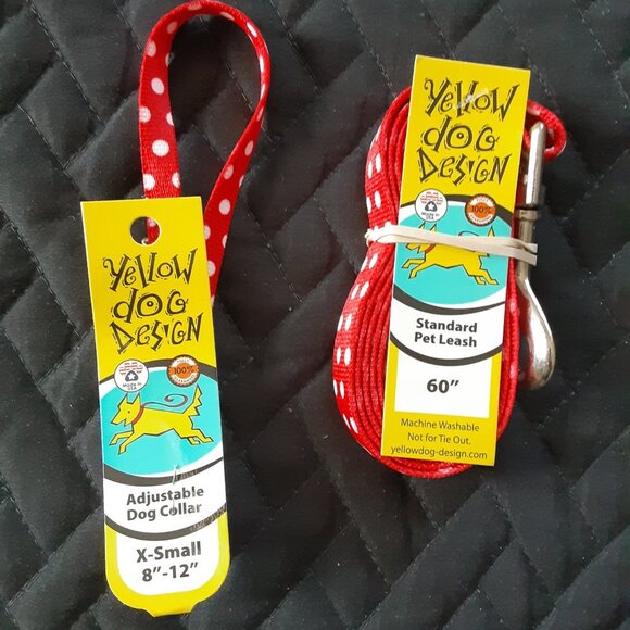 Yellow Dog Designs Other - Yellow Dog Design Collar and Leash Set Size XSmall Collar and size 60" long